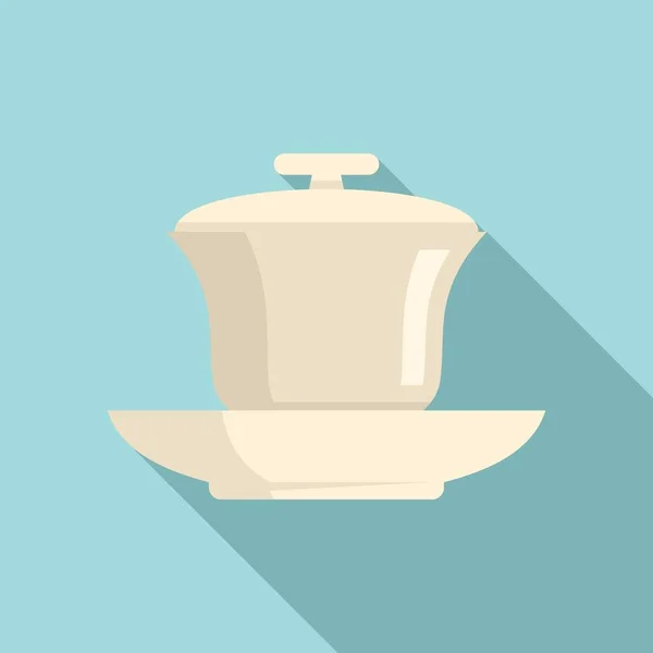 Tea ceremony element icon, flat style — Stock Vector