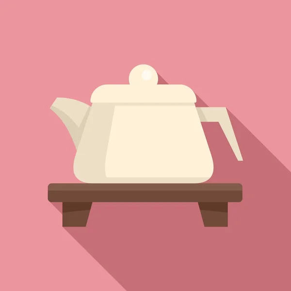 Pij ikonę ceremonii herbaty, płaski styl — Wektor stockowy