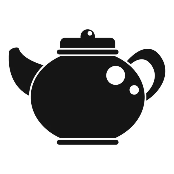 Keramische Teekanne Symbol, einfacher Stil — Stockvektor