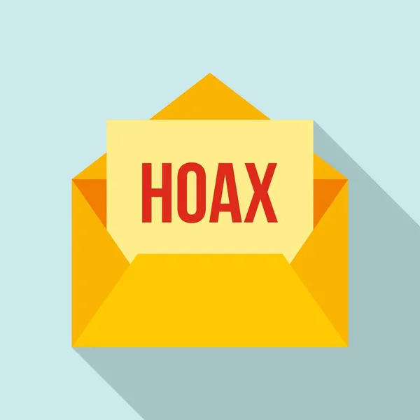 Hoax e-mail icoon, platte stijl — Stockvector
