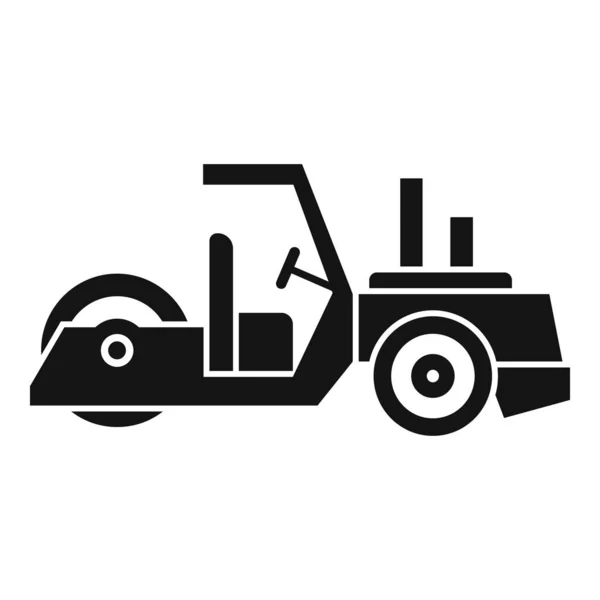 Icono de rodillo de carretera de trabajo, estilo simple — Vector de stock