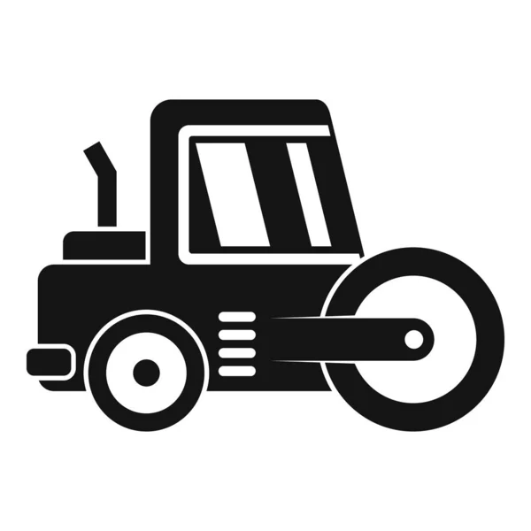 Vehículo rodillo de carretera icono, estilo simple — Vector de stock