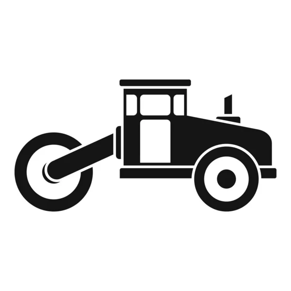 Asphalt road roller icon, simple style — Stock Vector