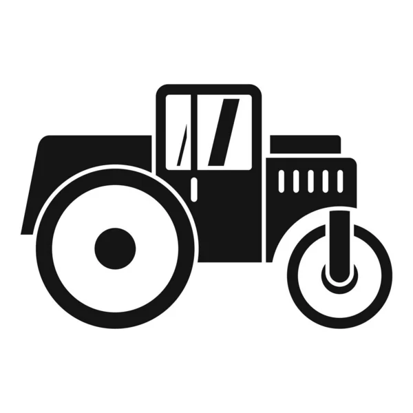 Surface road roller icon, simple style — Stock Vector