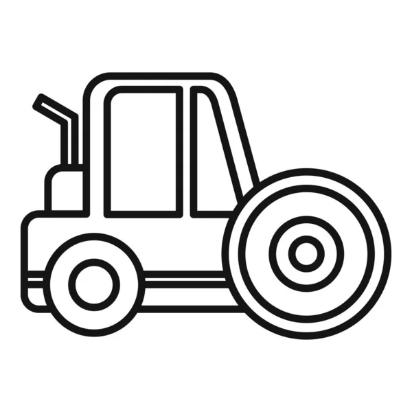 Icono de rodillo de carretera de ciudad, estilo de esquema — Vector de stock