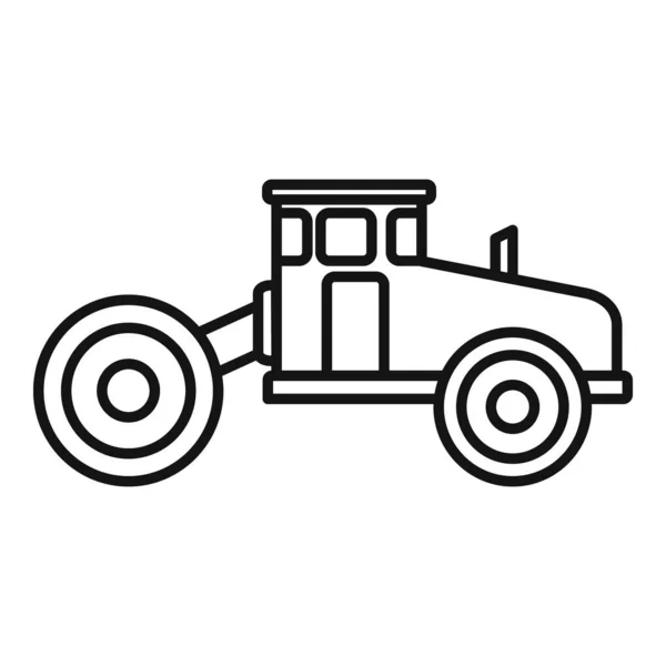 Άσφαλτος road roller icon, περίγραμμα στυλ — Διανυσματικό Αρχείο