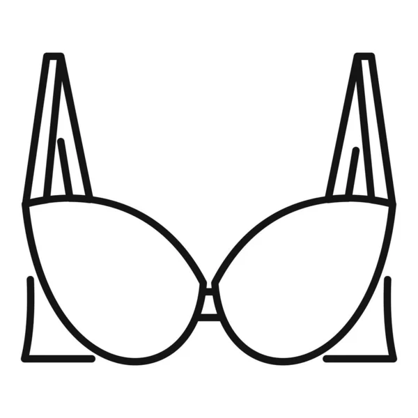 Cup bra icon, outline style — Stock Vector