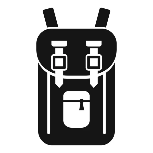 Safari icono de la mochila de caza, estilo simple — Vector de stock