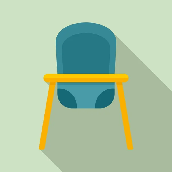Значок детского стула, плоский стиль — стоковый вектор