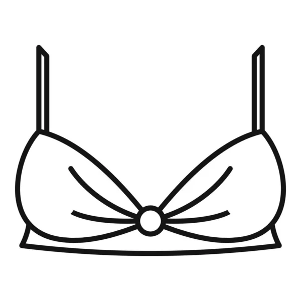 Soutien-gorge de sport icône, style contour — Image vectorielle