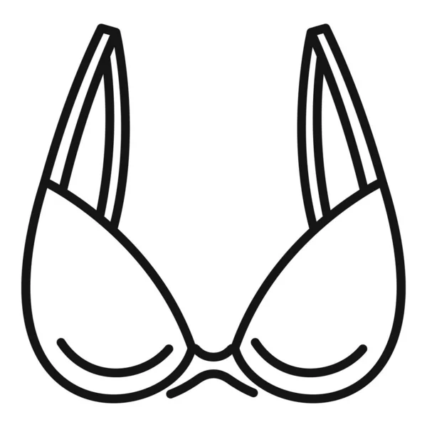 Icona reggiseno, stile contorno — Vettoriale Stock