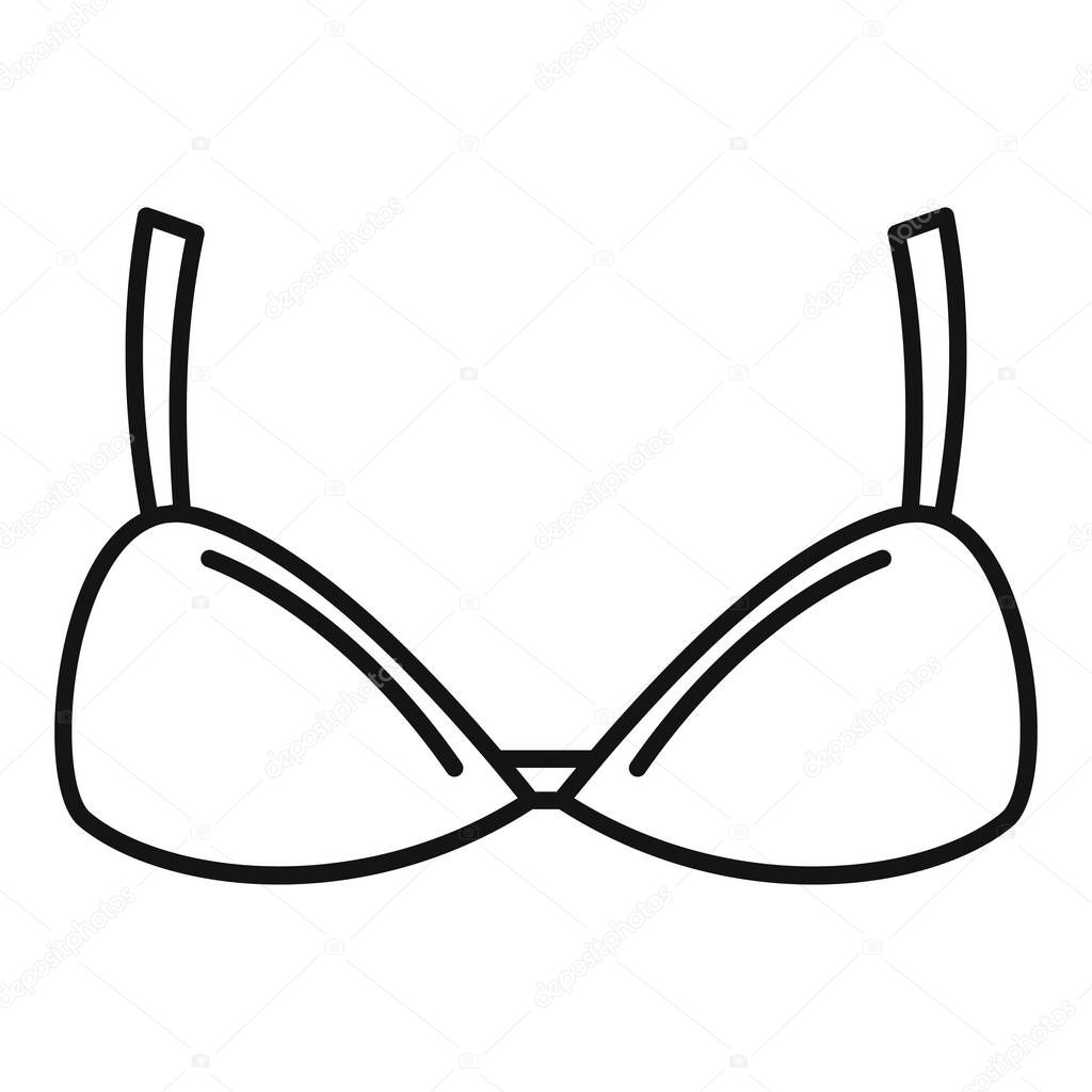Woman bra icon, outline style