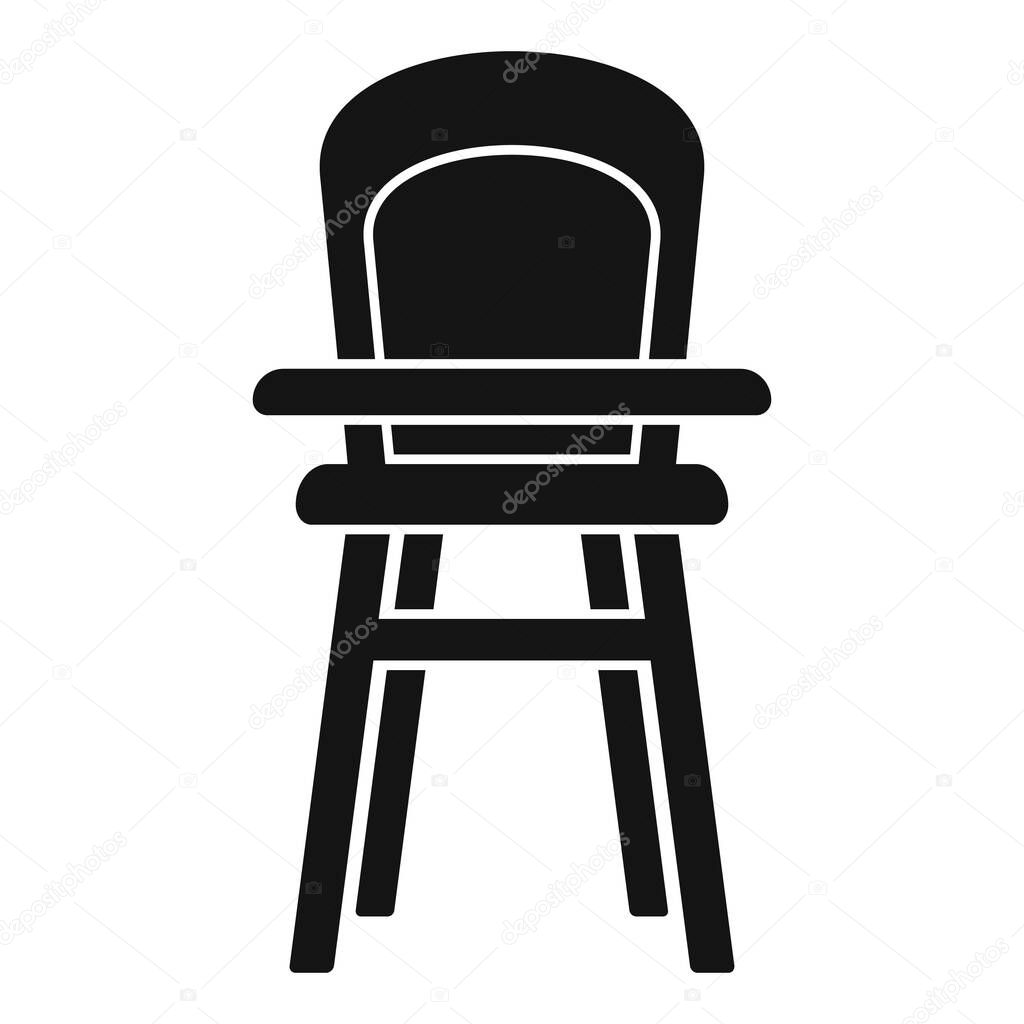 Home feeding chair icon, simple style