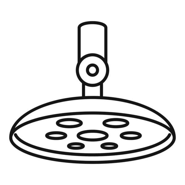 Icono de luz quirúrgica de lámpara, estilo de contorno — Archivo Imágenes Vectoriales