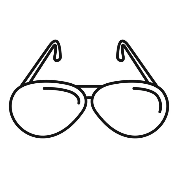 Icono de gafas de sol Hunter, estilo bosquejo — Vector de stock