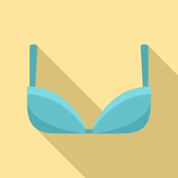 Girl bra icon, flat style — Stock Vector