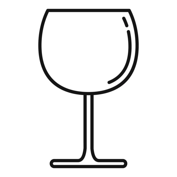 プロセッコワイングラスのアイコン、アウトラインスタイル — ストックベクタ