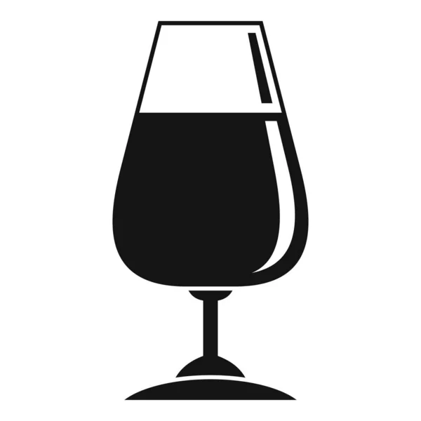 Ikon gelas anggur, gaya sederhana - Stok Vektor