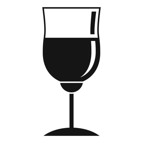 ワイングラスのアイコン、シンプルなスタイル — ストックベクタ