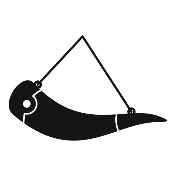 Hunter icono de cuerno, estilo simple — Vector de stock