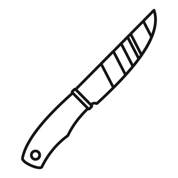 Safari polowanie stalowy nóż ikona, obrys styl — Wektor stockowy