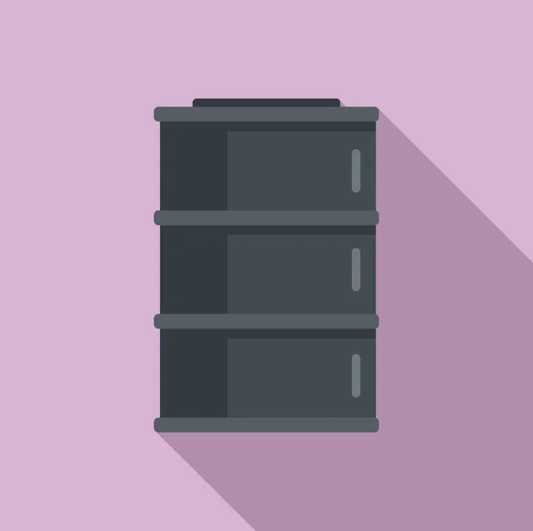 Ikona barelu skladovacího oleje, plochý styl — Stockový vektor