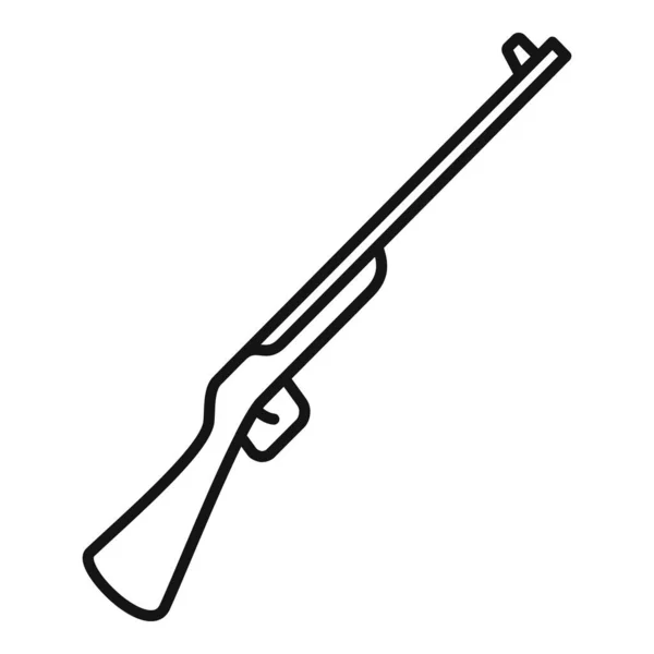 Icône fusil de chasse Safari, style contour — Image vectorielle