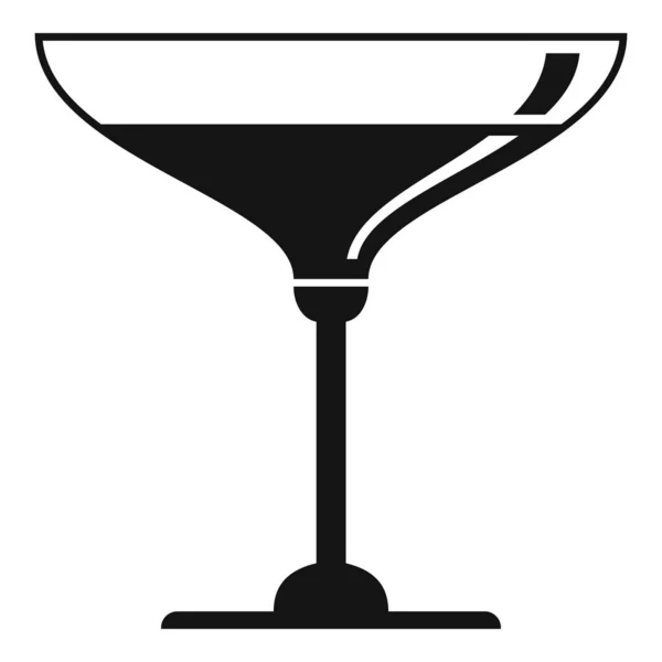 プロセッコワイングラスのアイコン、シンプルなスタイル — ストックベクタ