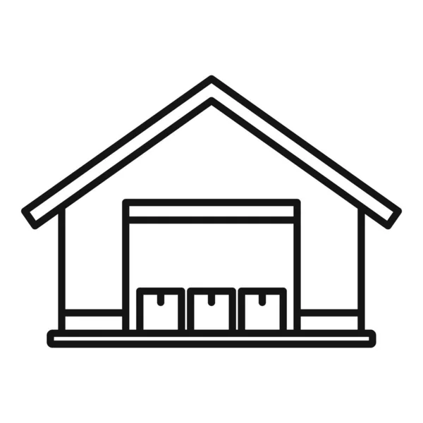 Storage parcel warehouse icon, outline style — Stock Vector