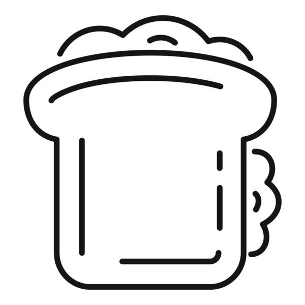 Mittagessen-Sandwich-Bar-Symbol, Umriss Stil — Stockvektor