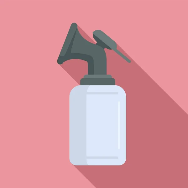 Reber breast pump icon, flat style — стоковый вектор