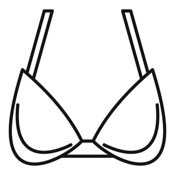 Soutien-gorge sexy icône, style contour — Image vectorielle