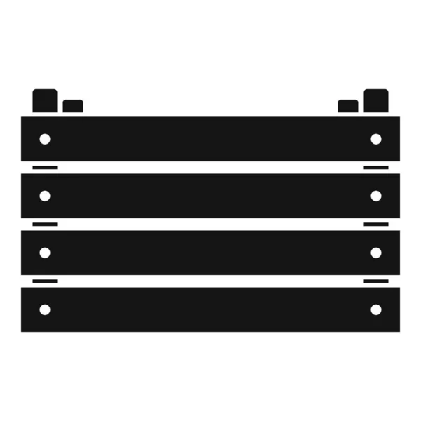 Boîte de rangement icône en bois, style simple — Image vectorielle