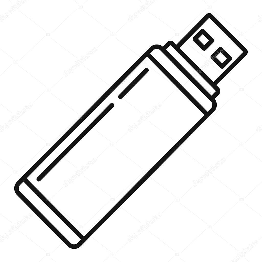 Storage usb flash icon, outline style