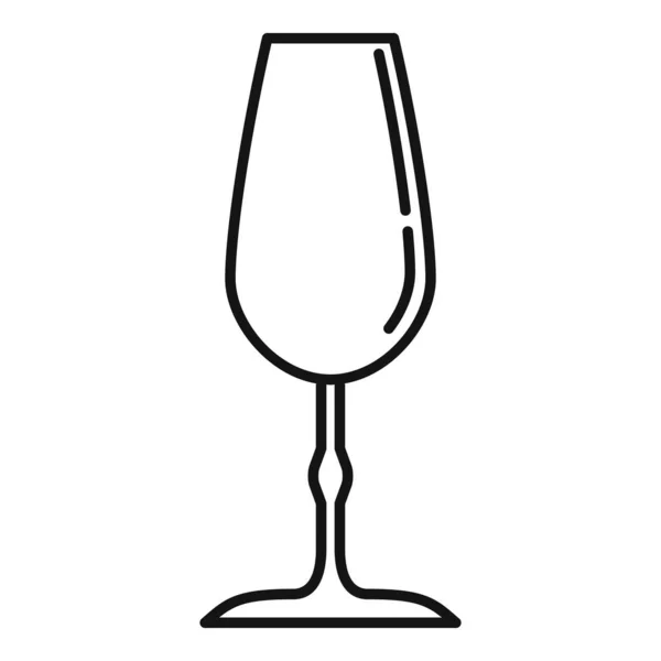 Cabernet wine glass εικόνα, περίγραμμα στυλ — Διανυσματικό Αρχείο
