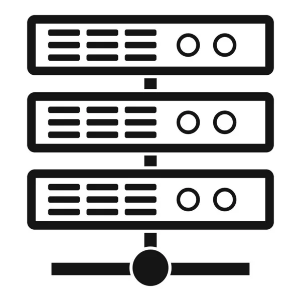 Icono del servidor de datos de almacenamiento, estilo simple — Vector de stock