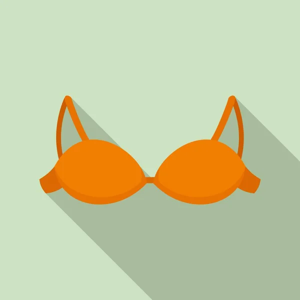 Balconette bra icon, flat style — 스톡 벡터