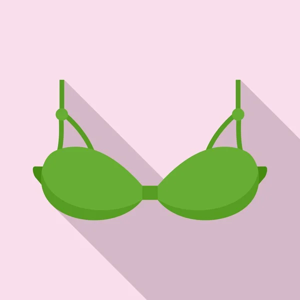 Bikini bra icon, flat style — Stock Vector