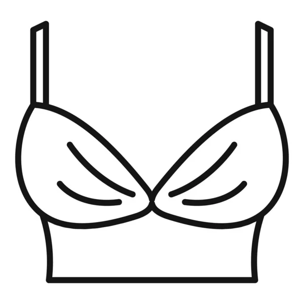 Lady bra icon, outline style — Stock Vector