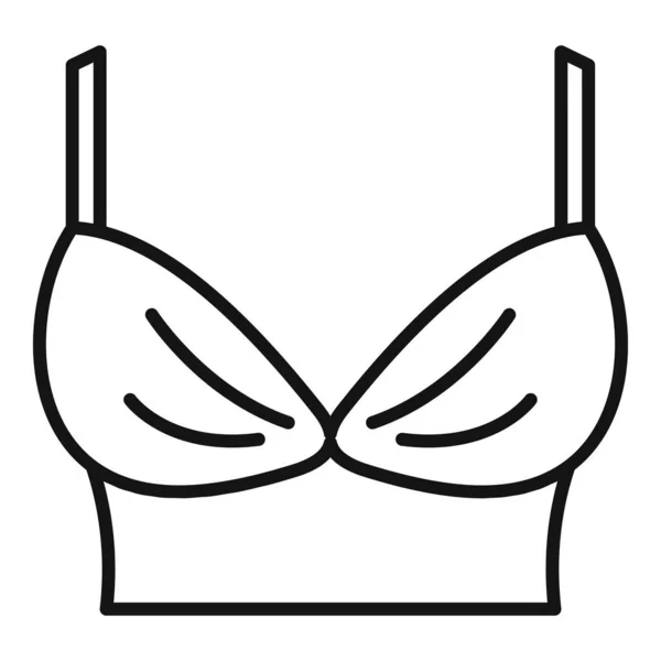 Lady reggiseno icona, stile contorno — Vettoriale Stock