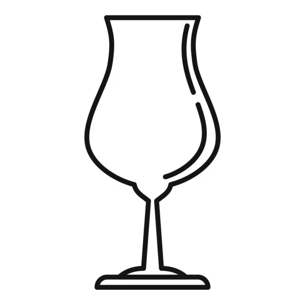Reject wineglass icon, outline style — стоковый вектор