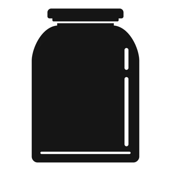 Icono del frasco de vidrio de almacenamiento, estilo simple — Vector de stock