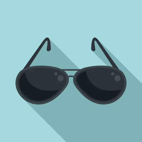 Icono de gafas de sol Hunter, estilo plano — Vector de stock