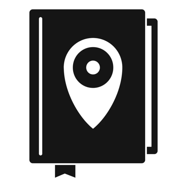 Icône de guide touristique, style simple — Image vectorielle