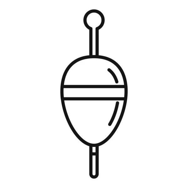 Icono de flotador Bobber, estilo de contorno — Vector de stock