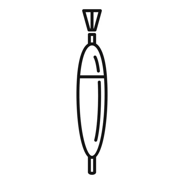 Bobber tacle icône, style contour — Image vectorielle