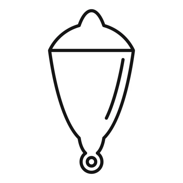 Lake bobber ikon, körvonalazott stílus — Stock Vector