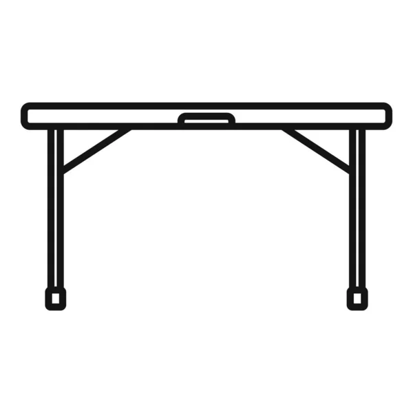 Icône de table pliante, style contour — Image vectorielle