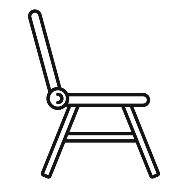 Icône de chaise en plastique pliable, style contour — Image vectorielle