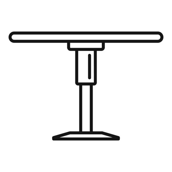 Icona della tavola rotonda pieghevole, stile contorno — Vettoriale Stock